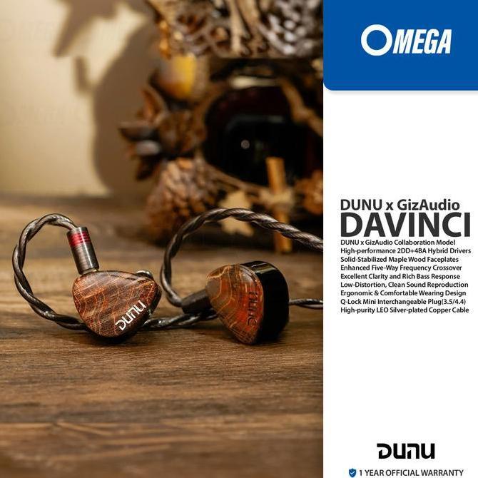 DUNU x GizAudio DaVinci 2DD+4BA Hybrid Drivers In-ear IEM