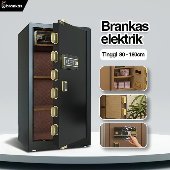 BRANKAS BESAR UKURAN TINGGI 100CM DIGITAL ELECTRIC FINGERPRINT DAN PASSWORD PIN SIDIK JARI SAFETY BO