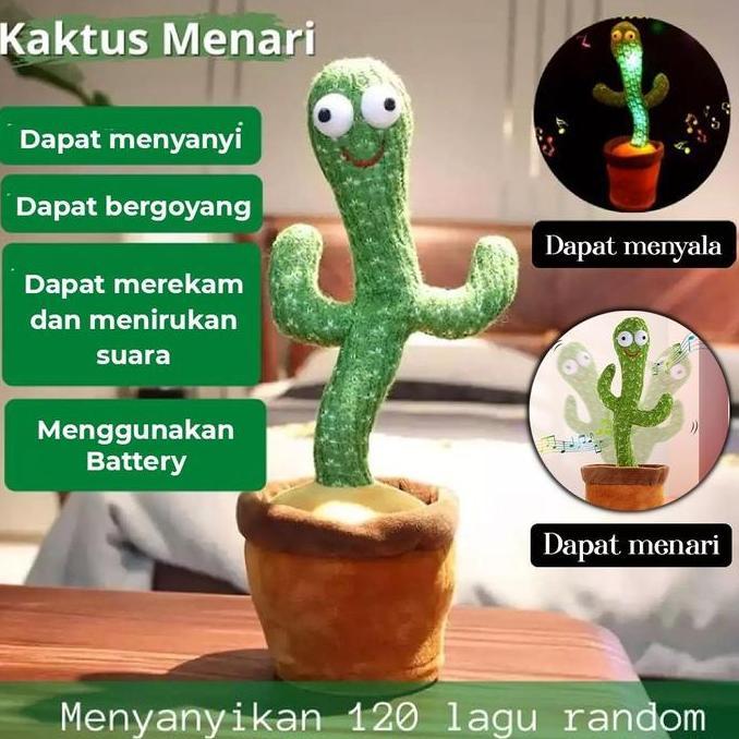 Cactus Toy Boneka Pintar-Kaktus Joget Joget Bisa Ngomong Dance SAML