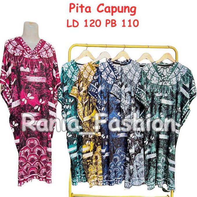 Daster Rania Fashion Motif Pita Capung Viral Terbaru