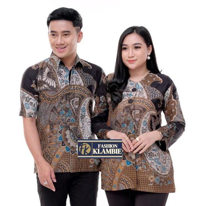 Sarimbit Couple Batik Nb - Kemeja - Blouse - Seragam Kerja - Baju Kantor - Atasan Kancing Katun