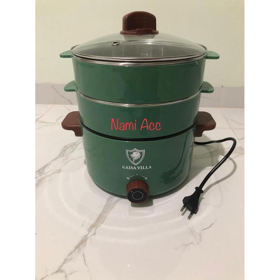 Panci Listrik Food Steamer 3 Tingkat Kukus Stainless Steel Serbaguna