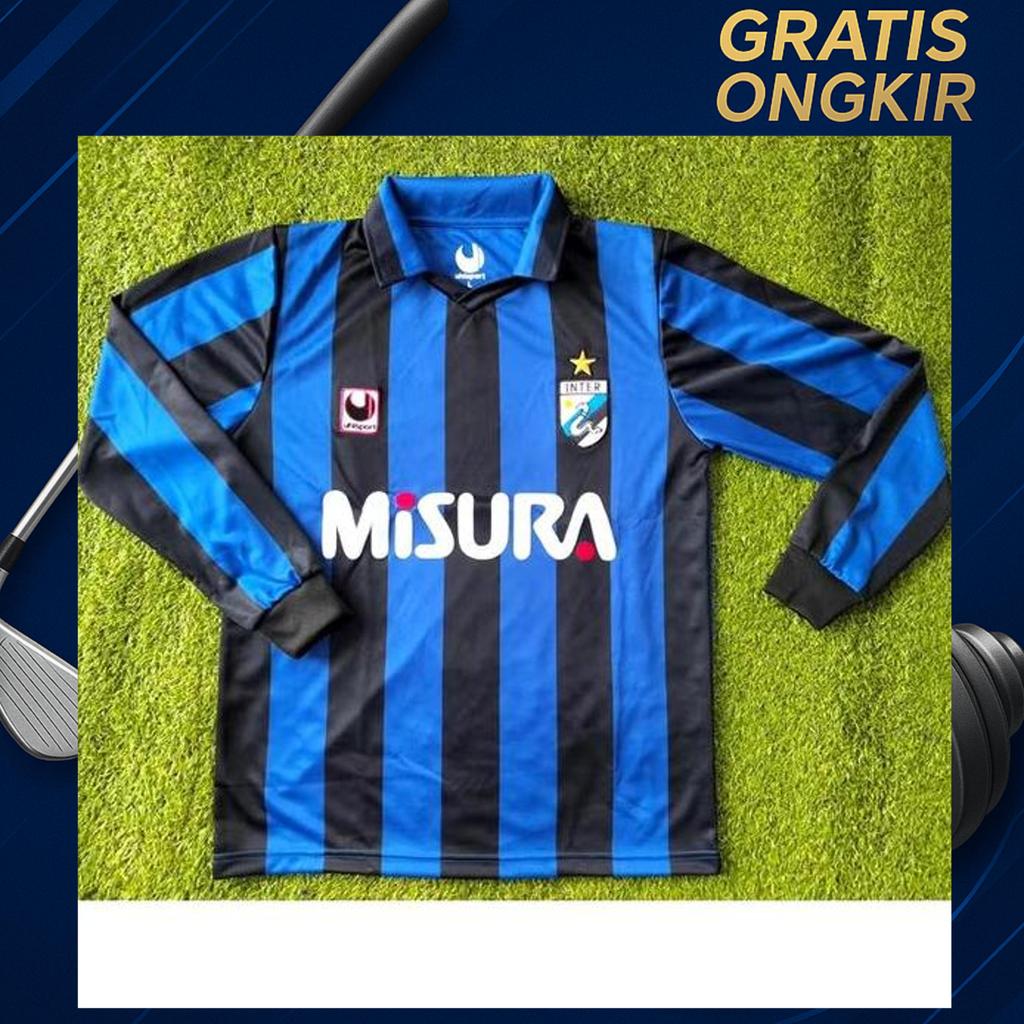 Jersey Retro Inter Milan Home 1988/89 Longsleeve Size Lengkap S-5Xl