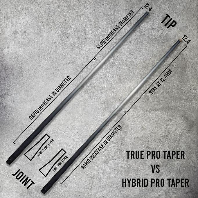 Black Carbon Shaft Severus Cues - Uniloc Murrey Predator Fury Billiard
