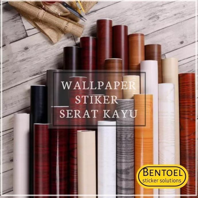 Promo Stiker Serat Kayu Untuk Lemari Pintu Meja Dinding Lantai Dll Cod