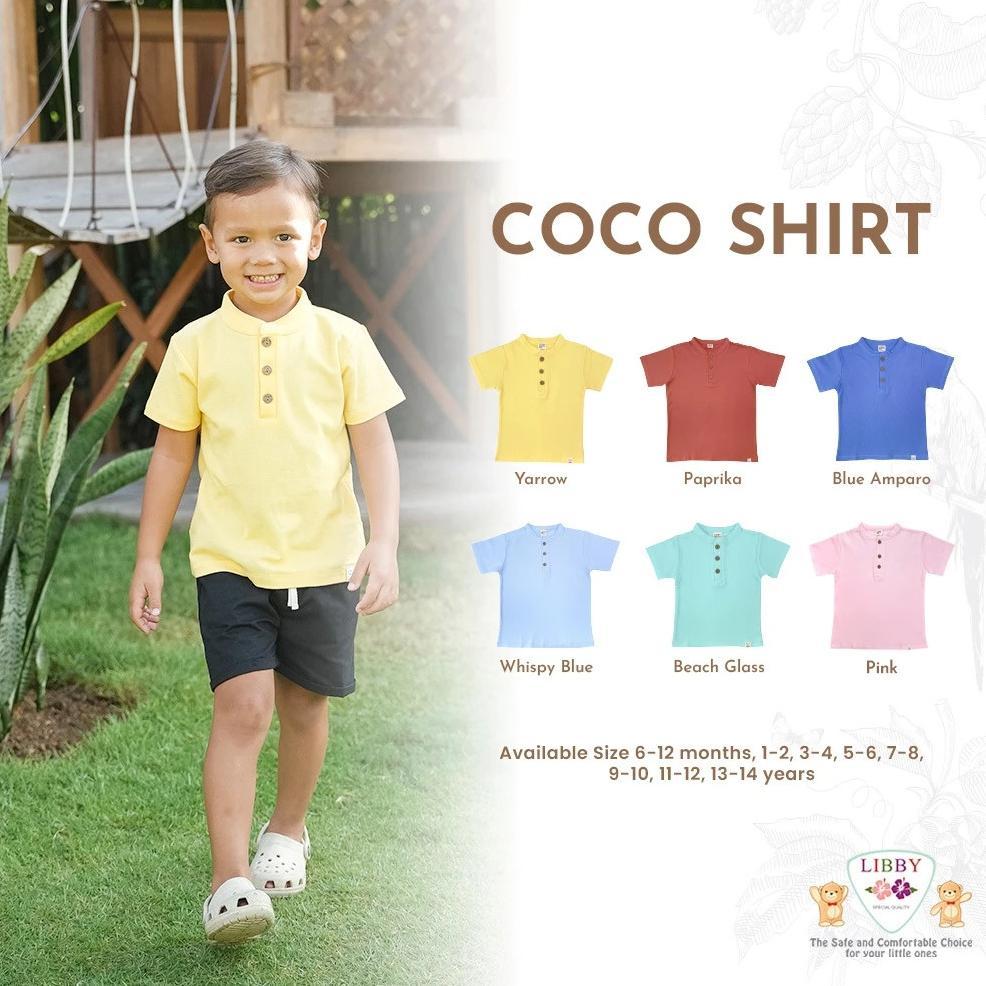 LIBBY Coco Shirt | Baju Kaos Basic Polo Shirt Pakaian Libby Anak Laki Laki Cowo Cowok 9 12 1 2 3 4 5