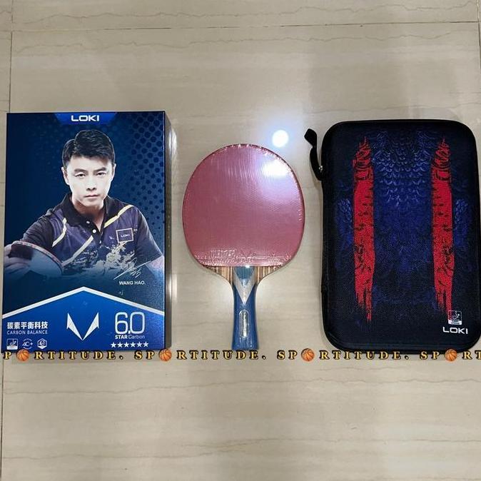 Bet Tenis Meja Bet Pingpong Bat Pingpong LOKI 6star Carbon Original