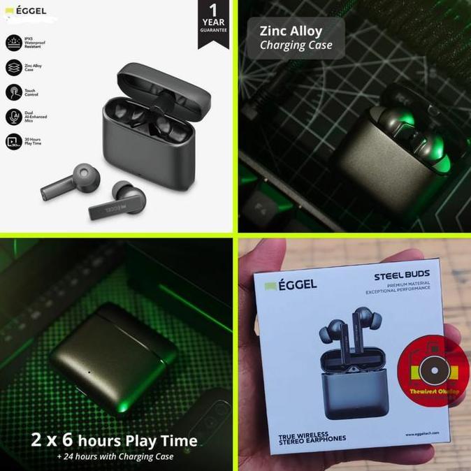 TWS Eggel Steelbuds Zinc Alloy Earphone Headset Bluetooth Wireless