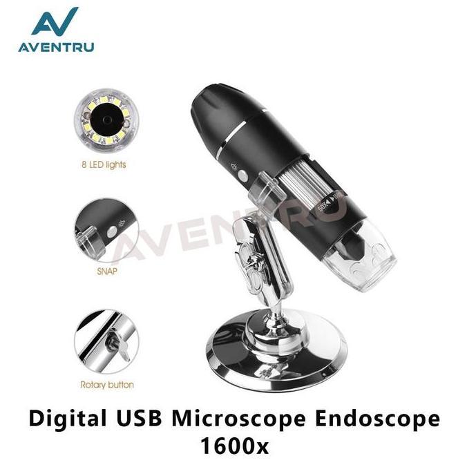 TERMURAH - Digital Microscope Endoscope 1600x USB Mikroskop Endoskop LED Magnifie