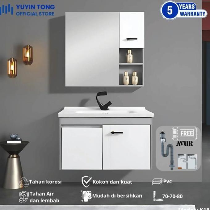 Kabinet kamar mandi  70CM  PVC wastafel kabinet cabinet kamar mandi(bathroom cabinet)