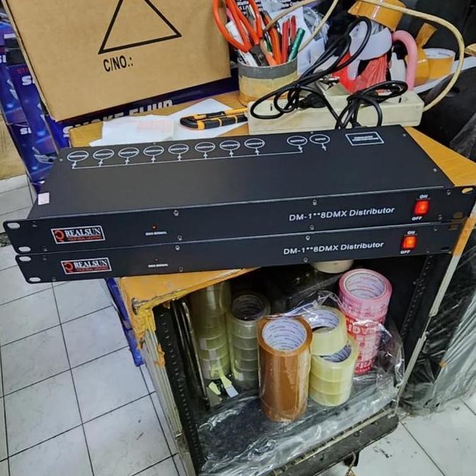 Splitter Penguat Signal DMX, Splitter Pembagi Penguat Signal DMX Control 8channel Distributor DMX Co