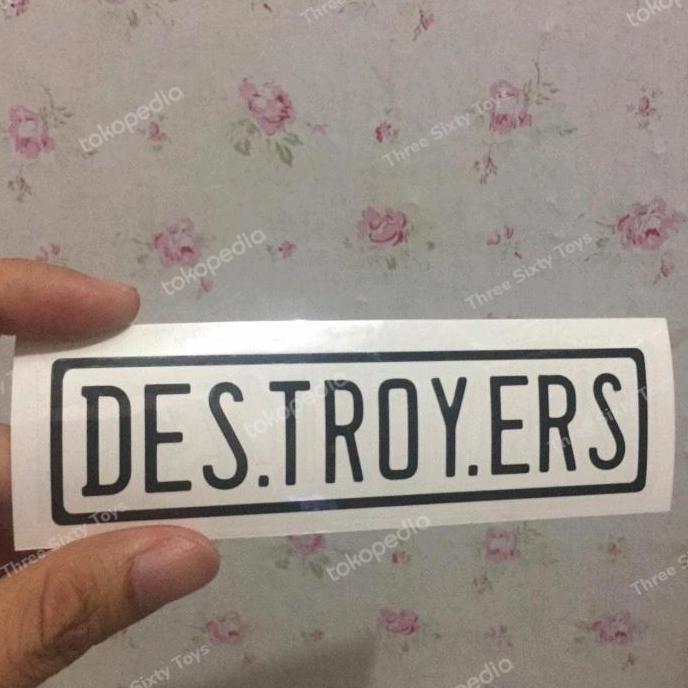 Cutting sticker stiker sepeda lipat frame troy destroyers vinyl