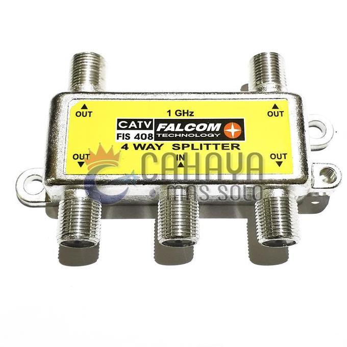 Splitter Falcom 4 Way Antena Kabel TV Cabang Spliter