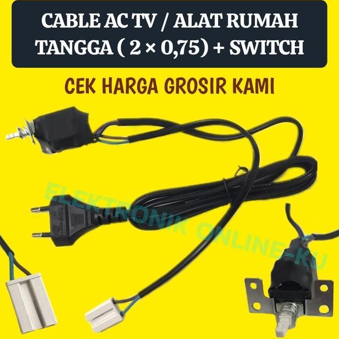 CABLE AC DAICHI TV / RUMAH TANGGA 2 0,75 + SWITCH