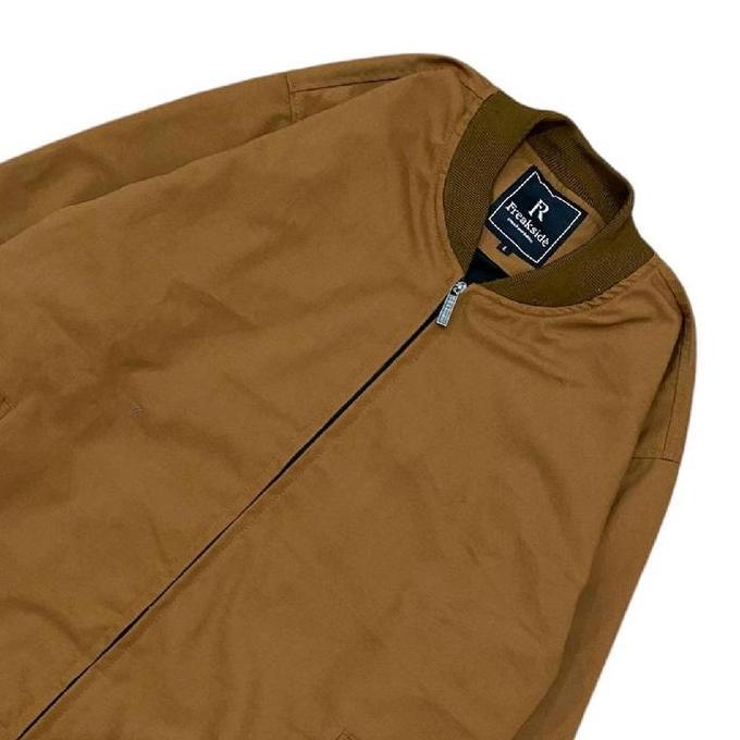Sale Jacket Bomber Polos - Jacket Bomber Canvas Polos Pria Wanita Original Distro Logo Bordir
