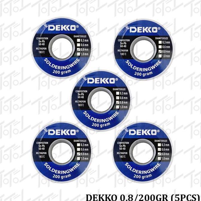 Miliki Dekko Timah 0.8 200Gram Paket 5 Roll / Dekko 0.8/200Gr / Dekko Timah 0,8 Mm 200 Gr