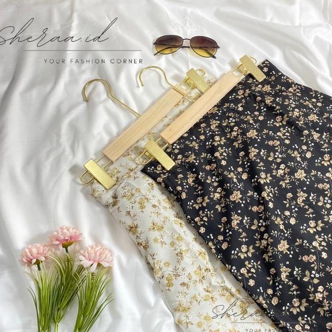Sheraa.Id | Rok Jumbo Floral Skirt Jumbo Muat Bb 70-95 Kg | Rok Panjang Wanita A-Line Motif Bunga De