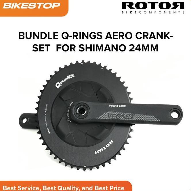 Rotor Q-Rings Aero Oval Crankset Shimano24Mm