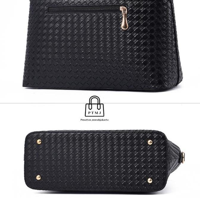 Tas wanita tote bag terbaru kode widya bag zar tote bag hitam kulit