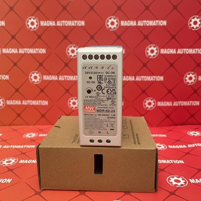 Promo Mean Well Mdr-60-24 Meanwell 60Watt 24Vdc Din Rail Power Supply Spb-60