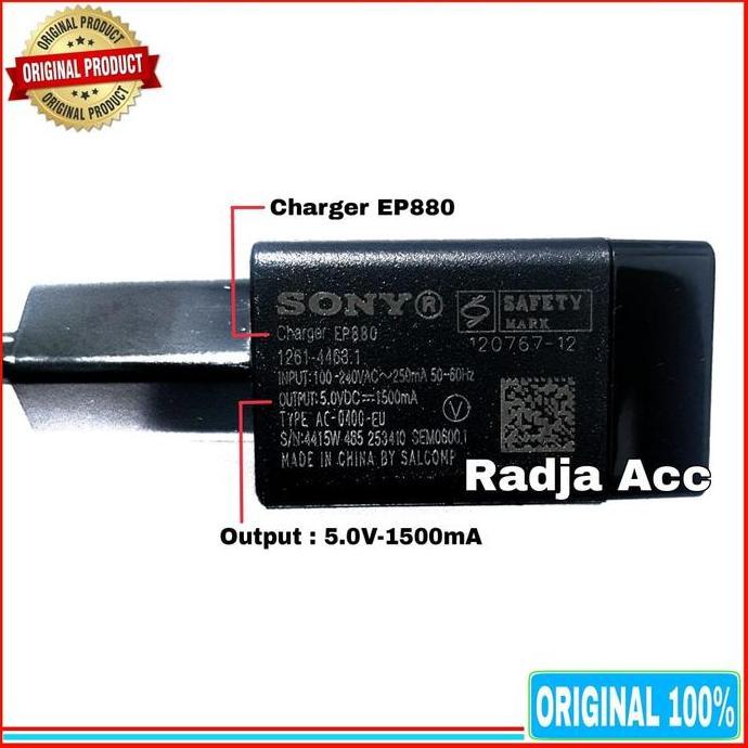 CHARGER SONY XPERIA EP 800 ORIGINAL 100% 5V-1500MA MICRO USB