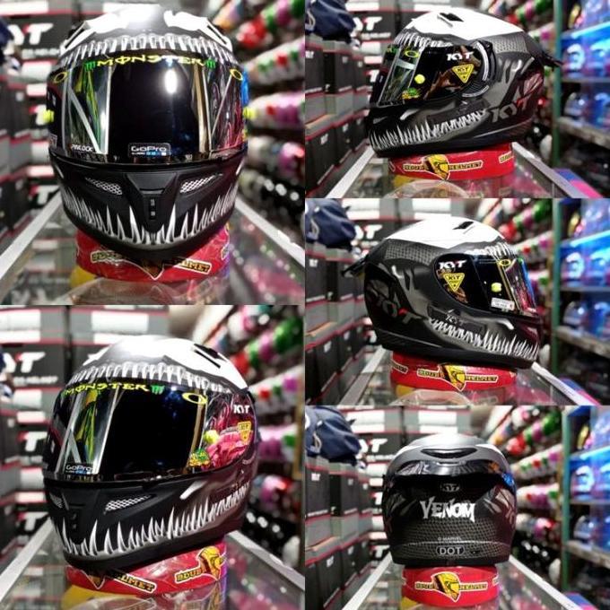 HELM KYT K2 RIDER MOTIF SPIDERMAN GUNMETAL MATT+VISOR FLAT DARK SMOKE Terlaris