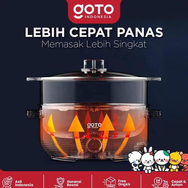 Goto Oscar Panci Listrik Elektrik Fry Pan 3L Goreng Kukus Serbaguna