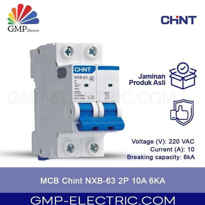 Miliki Mcb Chint Nxb-63 2P 10A 6Ka
