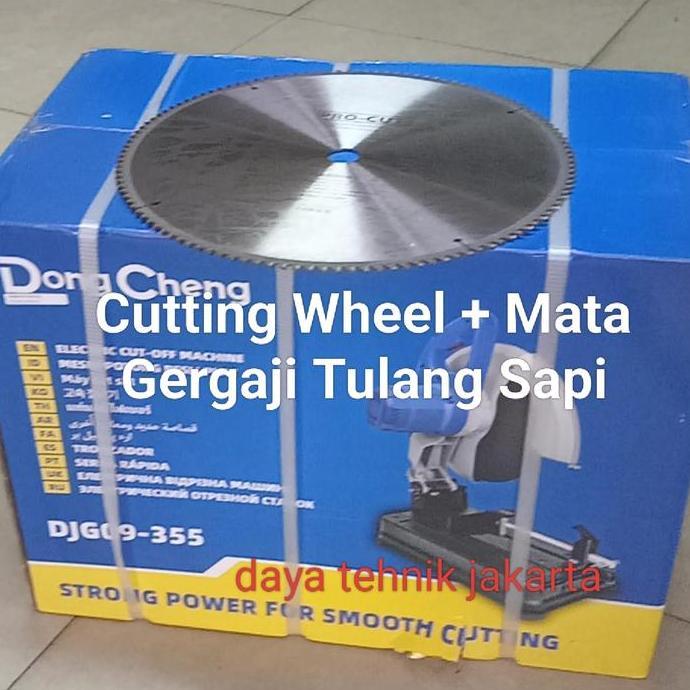 mesin gergaji tulang sapi 14" set mata gergaji / cutting wheel potong tulang dongcheng + 1 pcs mata 