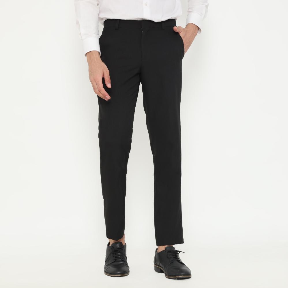 Andre Laurent Celana Panjang Formal Pria Slim Fit Hitam (85)