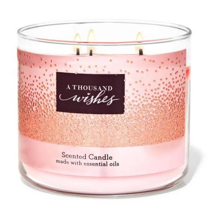 Promo Bath & Body Works / BBW 3-Wick Candle - A Thousand Wishes COD