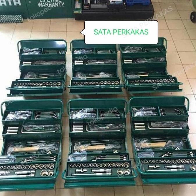 Sata 95104A-70 6Pt Cantilever Mechanic Tool Box Set 70Pcs Tool Kit Set