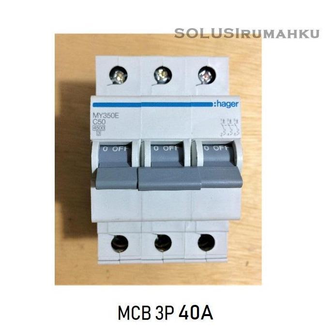 Diskon Mcb 3 Phase Hager 40A / Sikring 3 Pas 40 Ampere / Mcb 3P 40 A