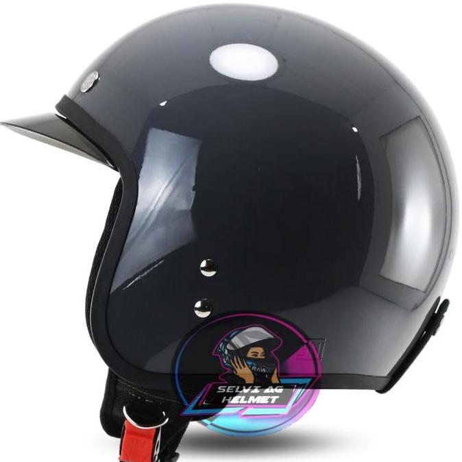 Helm bogo MJM capello SNI helm bogo retro+kaca untuk pria dan wanita Motorcycle Visor