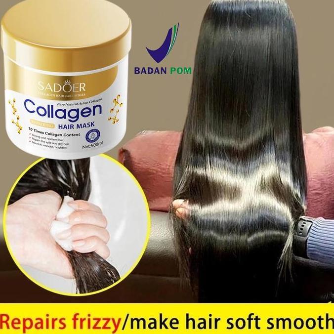 MASULIMSHOP76 - COLLAGEN HAIR MASK KERATIN 500G - MASKER RAMBUT RUSAK & KERING RONTOK, HAIRCARE PELU