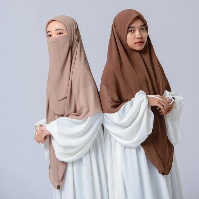 Tsurayya - Hijab Set Cadar/Saja(tanpa cadar) Segiempat Jumbo Adiba/Segiempat 2 Layer Ceruty
