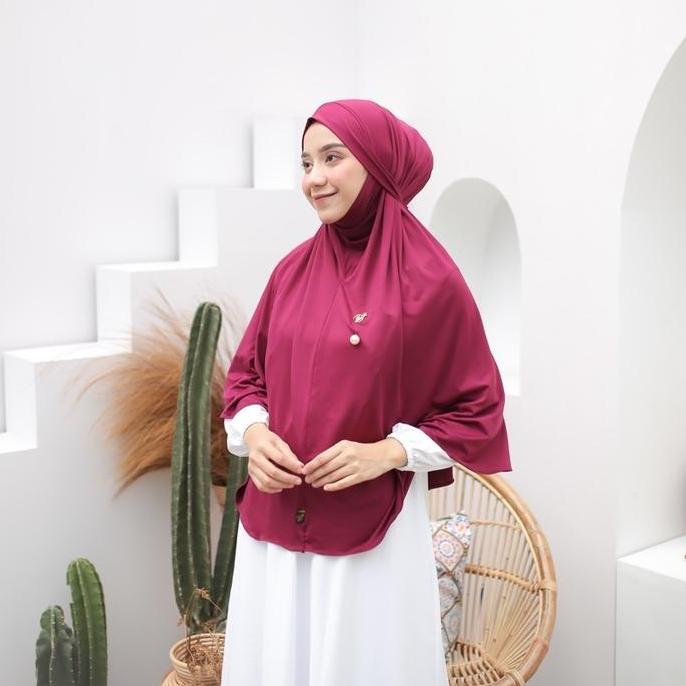 Koyu Hijab Big Bergo Jersey Alana Mask