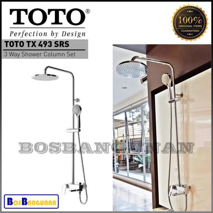 Keran Shower TOTO TX493SRS (Hot&Cold) / Shower Collum Set (Head Shower, Hand Shower, Bathtub) TOTO /
