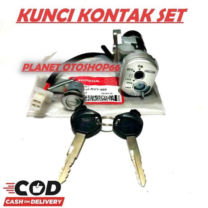 DB180 - Kunci KUNCI KONTAK BEAT KARBU / KUNCI KONTAK SET BEAT KVY / KUNCI KONTAK ASSY  1 SET KUNCI D