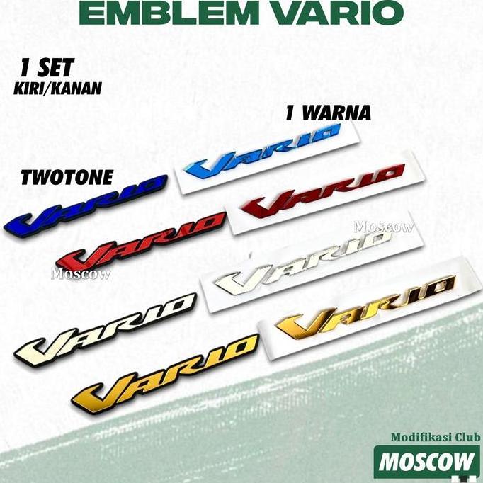 DF271 >> EMBLEM VARIO SET 2 PCS EMBLEM LOGO 3D TIMBUL CLICK EMBLEM BADGE LOGO BODY / HONDA CLICK THA