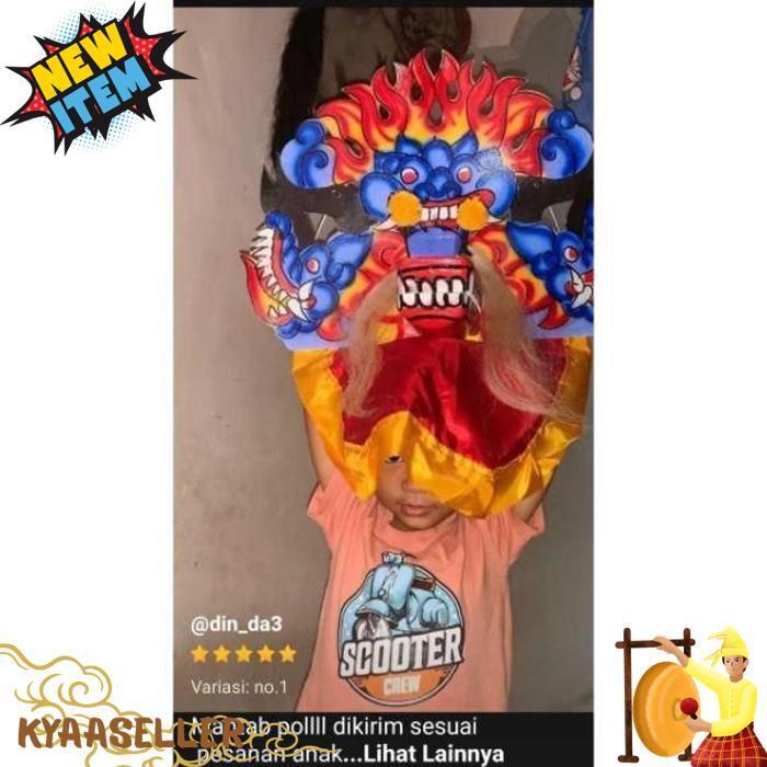 Barongan Anak Kayu Spons Caplokan Devil Reog Ponorogo Asli | Mainan Tradisional Jaranan Br 1114