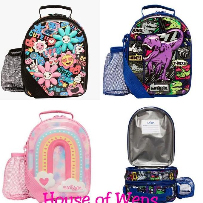 Smiggle Bright Side Curve Strap Lunchbox Original - Tas Bekal
