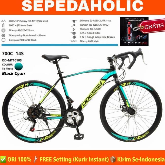 Terbaru Sepeda Roadbike Balap Odessy Mt 1010S (Steel, 14 Speed, Rem Cakram)