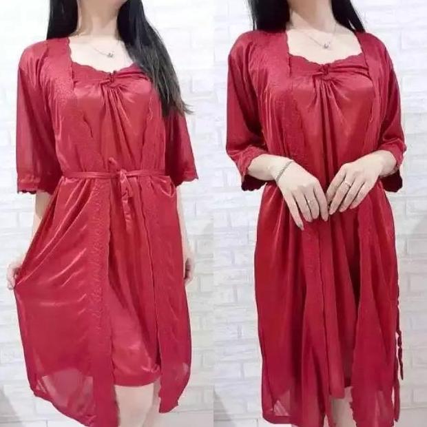DF250 - Hampers Lingerie Set Wanita / Baju Tidur Lingerie Satin / Kado Pernikahan Dan Seserahan / Ha