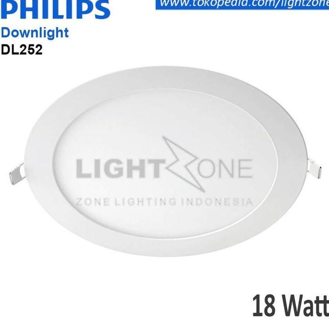 Lampu Downlight LED Philips DL252 18W Downlight Super Slim