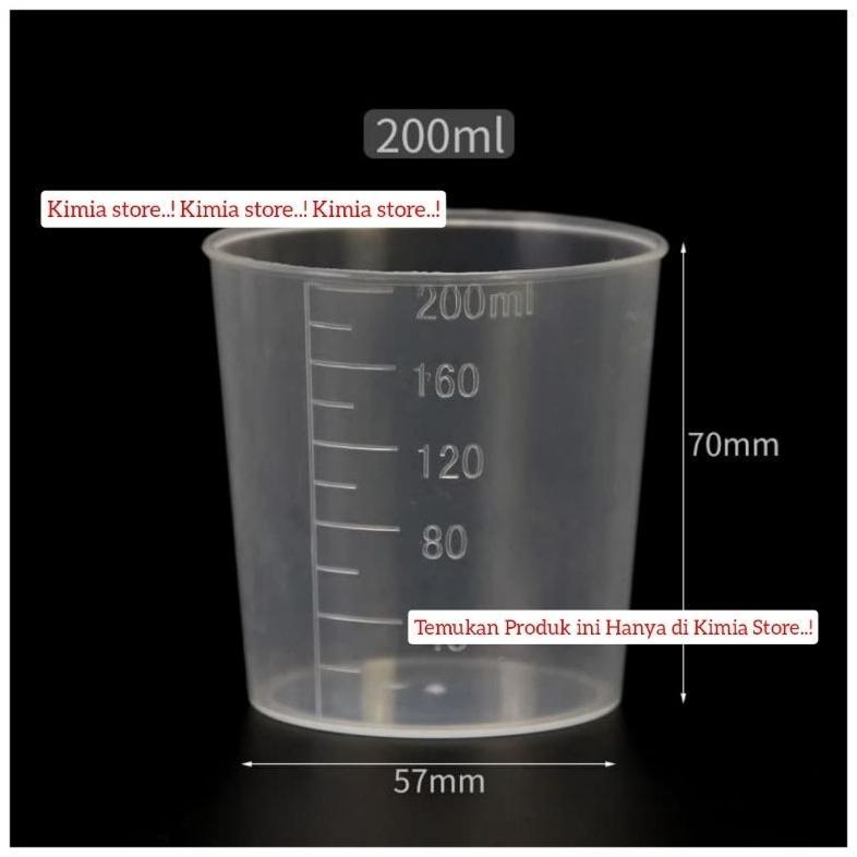 Bisa Cod Gelas Takar Plastik 200Ml / Gelas Takaran Plastik 200Ml / Gelas Ukur Plastik 200Ml ||