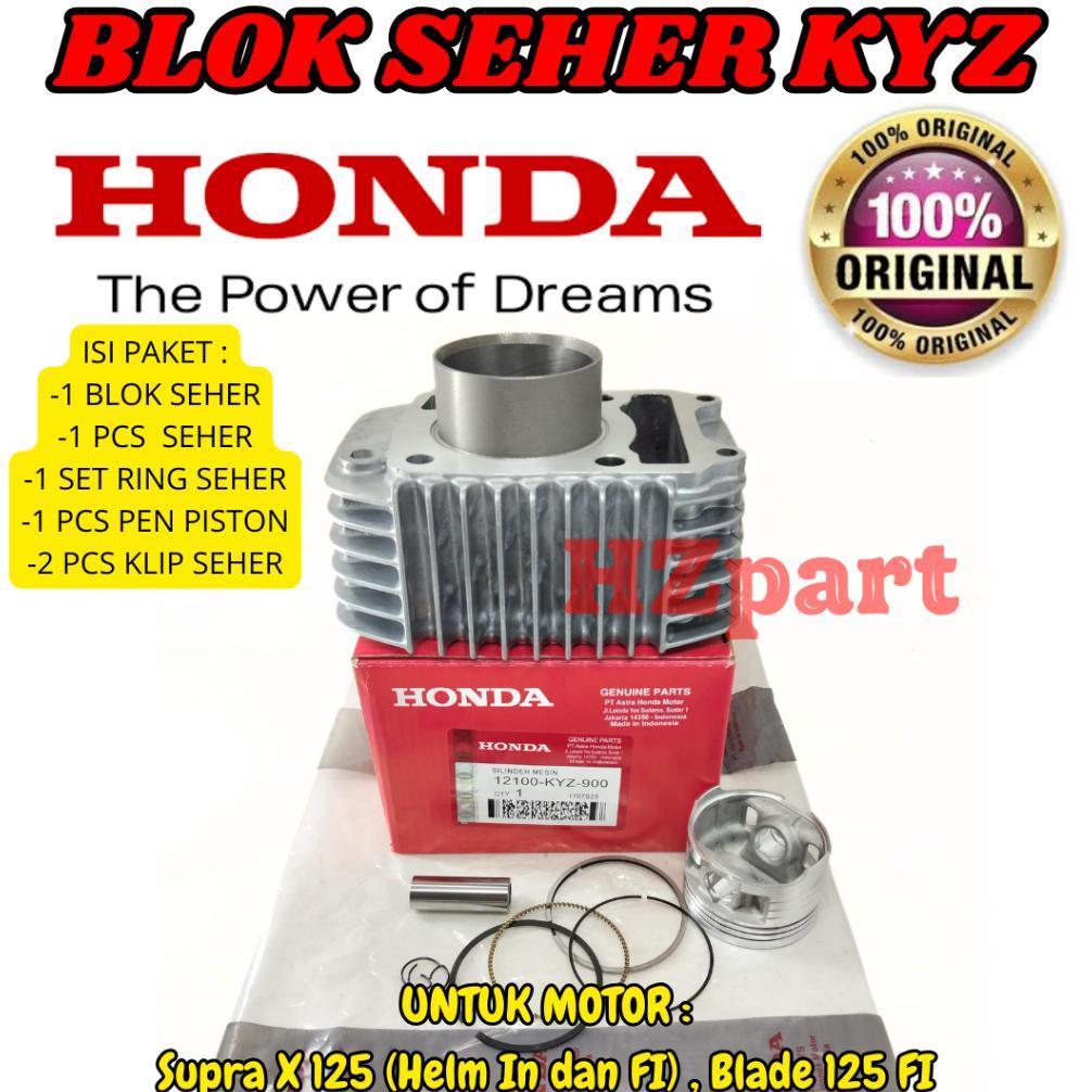 BLOK SEHER KODE-KYZ CYLINDER BLOK Honda Supra X 125 (Helm In dan FI),Blade 125 FI KUALITAS BAIK ORI.