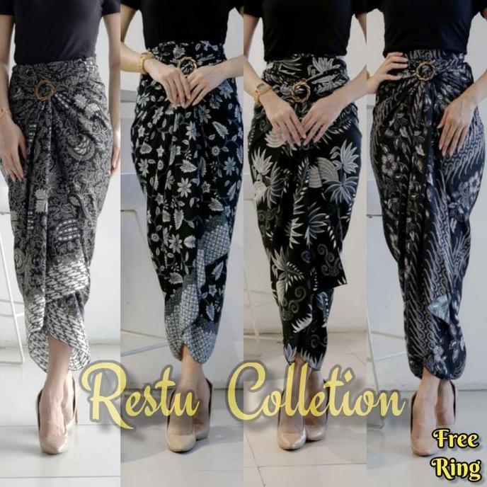 DR332 - Rok Lilit Motif Batik Motif Terbaru Bawahan Wanita Kebaya Wisuda Kondangan Tunangan Nikahan 