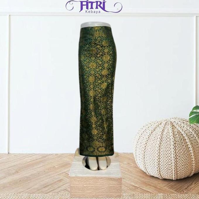 DB10 - Rok Songket Span Songket Palembang Rok Songket Kebaya Wanita Modern Rok Songket Lilit Dewasa 
