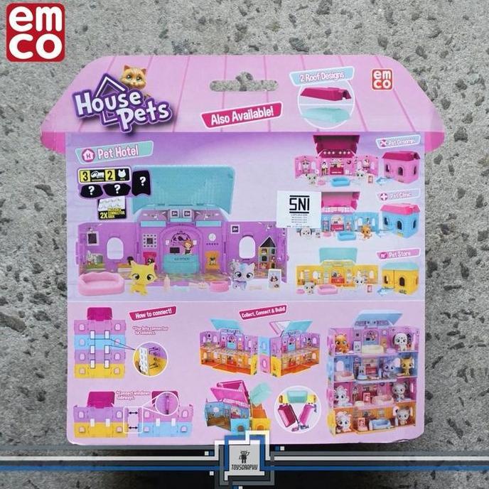 EMCO House Pets Pet Carrier House ama Playsets Bisa Gabung Tumpuk